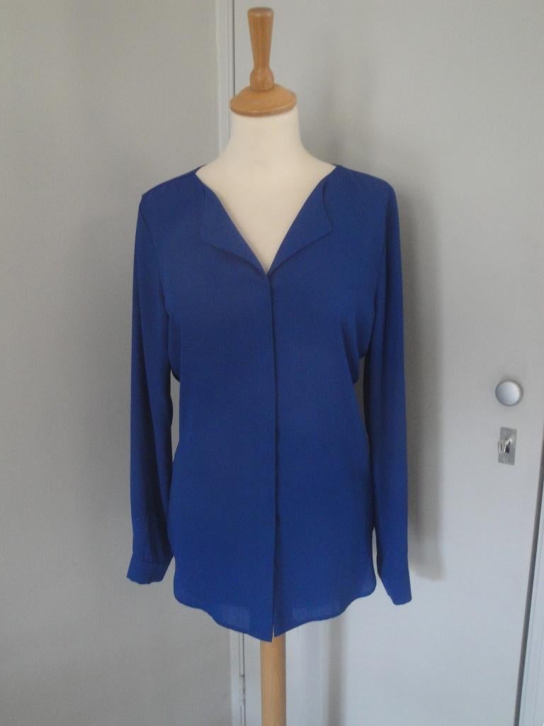 Kobaltblauwe blouse VILA maat M (z.g.a.n.), Kleding | Dames, Maat 38/40 (M), Blauw, Vila, Ophalen of Verzenden