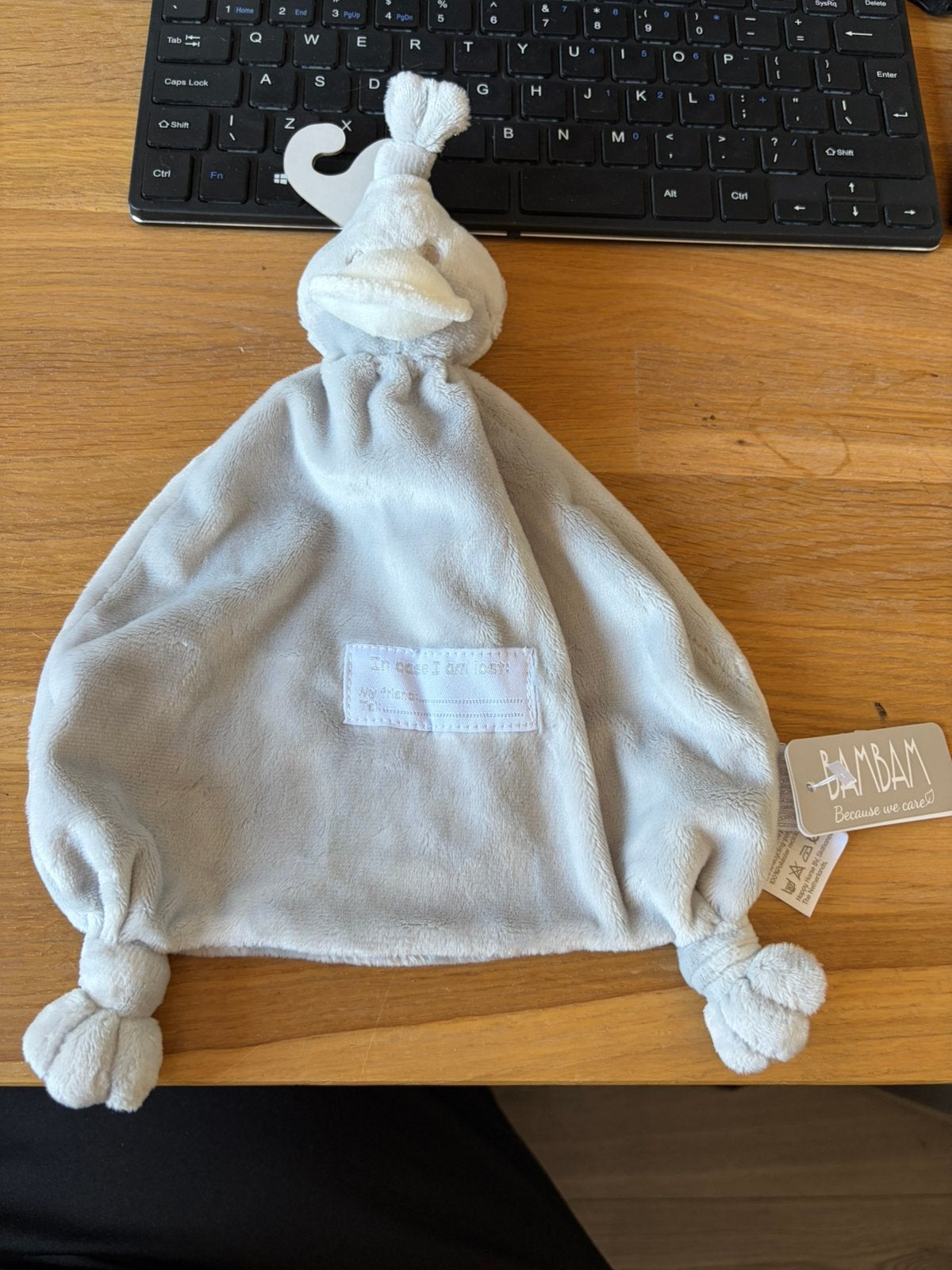 2 nieuwe BamBam knuffeldoekjes eend, Ophalen of Verzenden, Nieuw, Eend