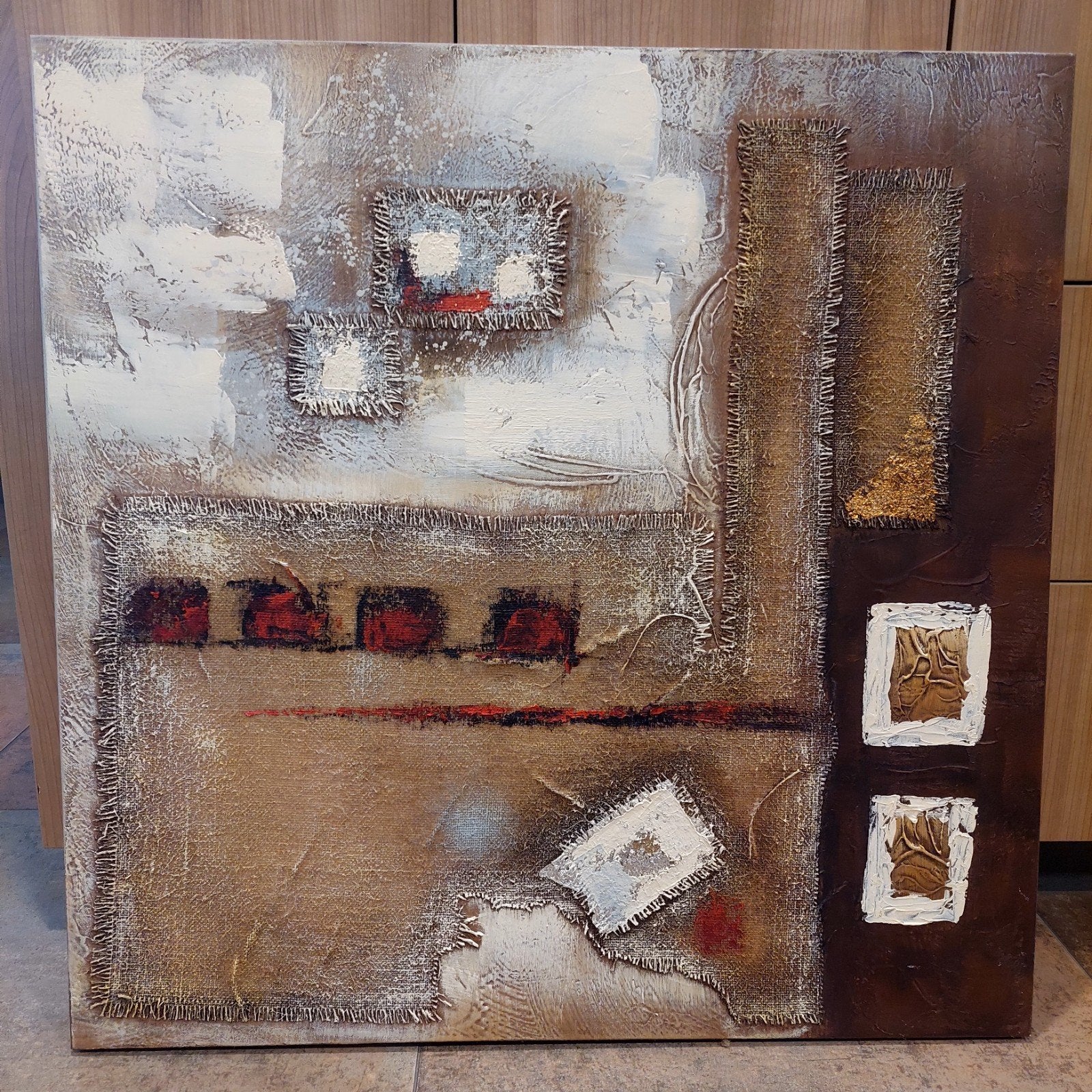 6 canvas schilderijen 80 x 80cm, Ophalen, Zo goed als nieuw, Schilderij, 75 tot 100 cm