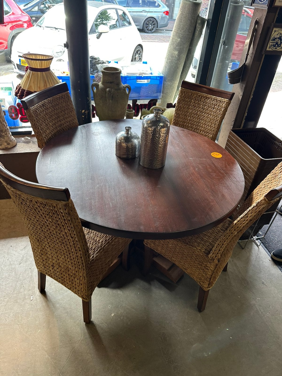 Eethoek compleet, 100 tot 150 cm, Rond, Ophalen of Verzenden, X