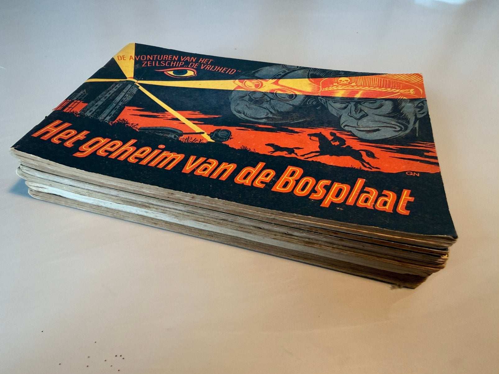 Zes originele oblong-stripboeken Kapitein Rob | Het Parool, Meerdere stripboeken, Ophalen of Verzenden, Gelezen