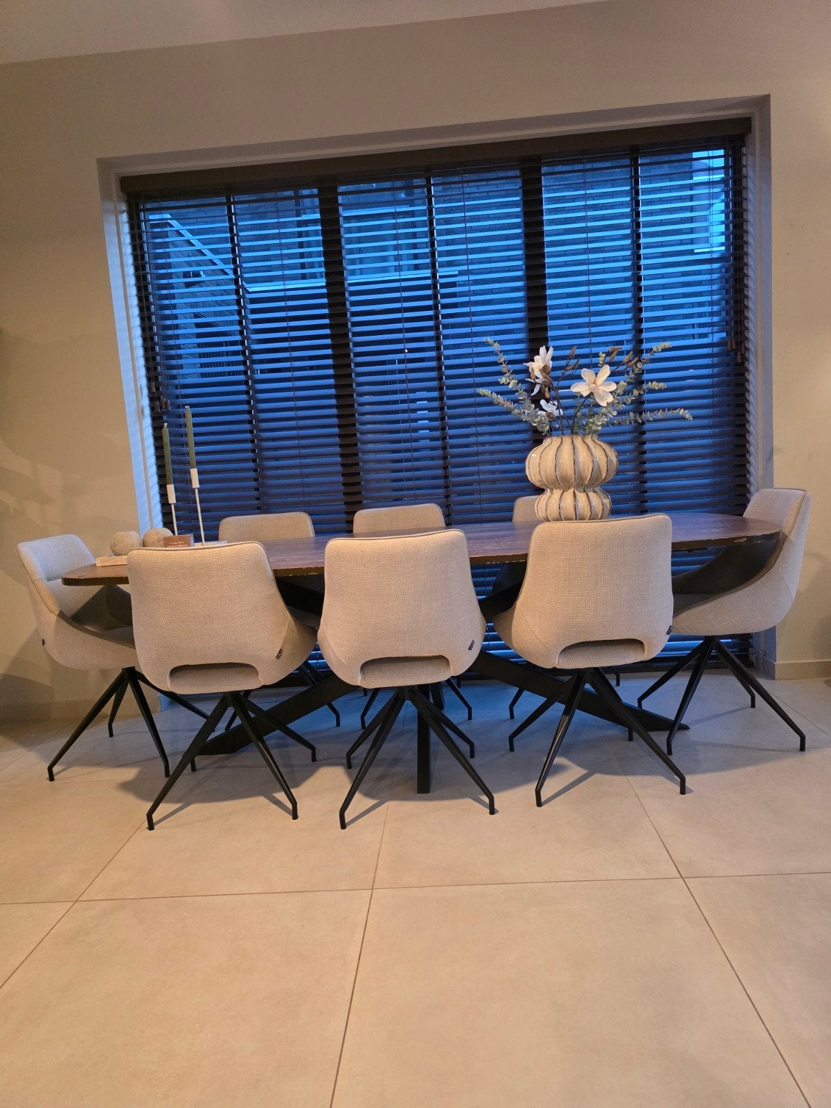 8x beige design stoelen merk, Ophalen, Gebruikt, Overige kleuren, Stof