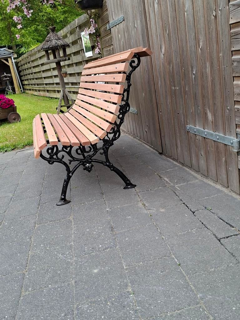 Gietijzeren tuinbank, Tuin en Terras, Ophalen, Metaal
