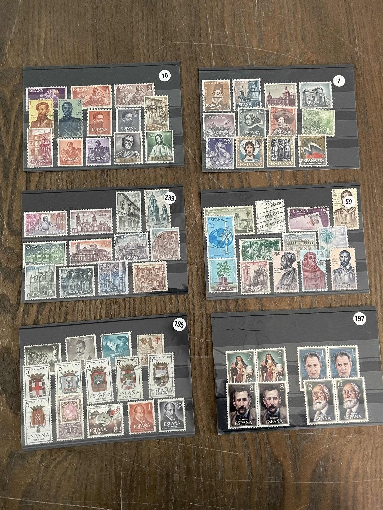 oude postzegels Spanje vanaf jaren 50 6 kaarten/5, Postzegels en Munten, Postzegels | Europa | Spanje, Verzenden
