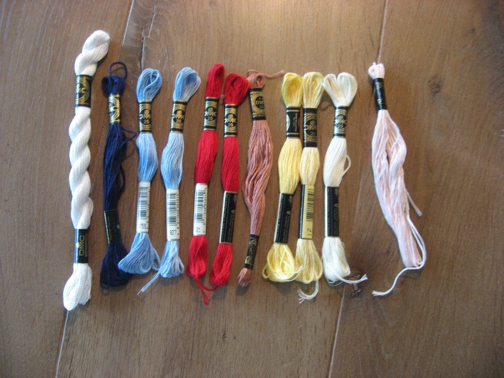 DMC 11 x borduurgaren in verschillende kleuren, Verzenden, Nieuw, Handborduren, Borduurgaren of Zijde