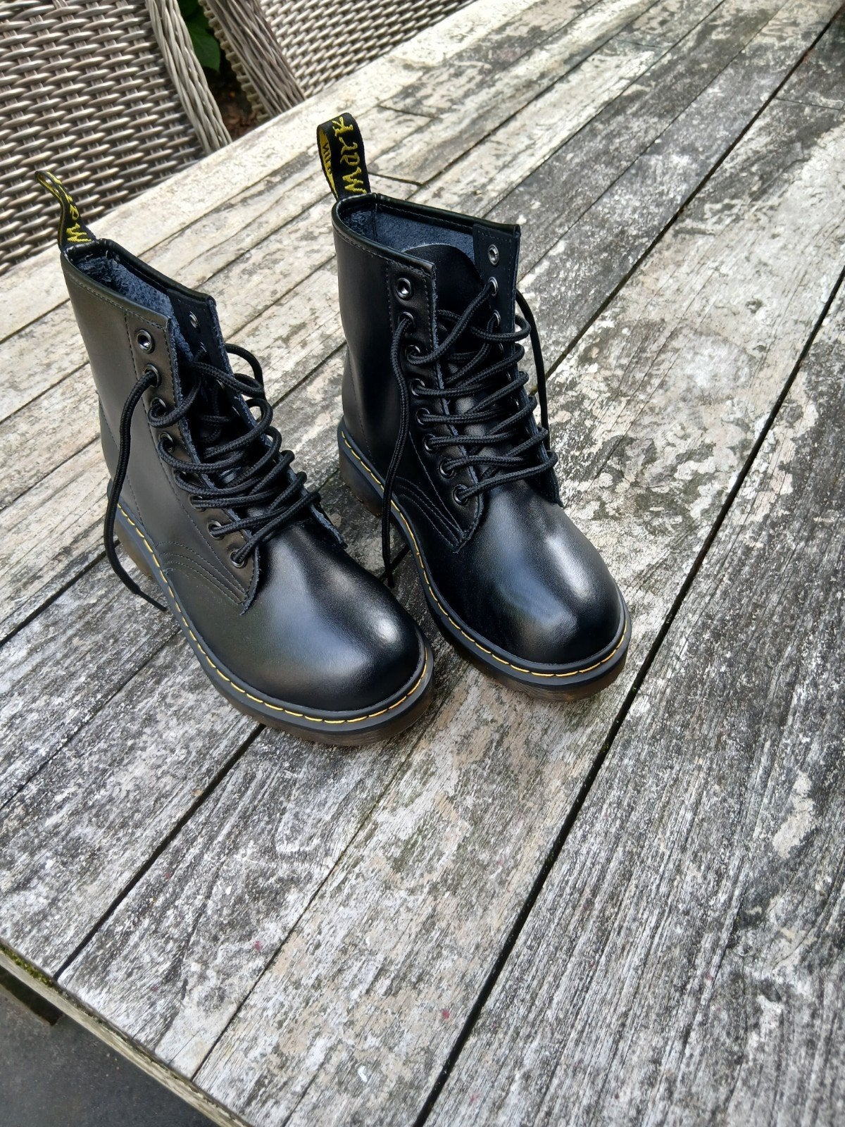 Nieuwe, zwarte veterboots maat 37. Gelijkend aan Dr Martens., Zwart, Overige typen, Nieuw, Ophalen of Verzenden
