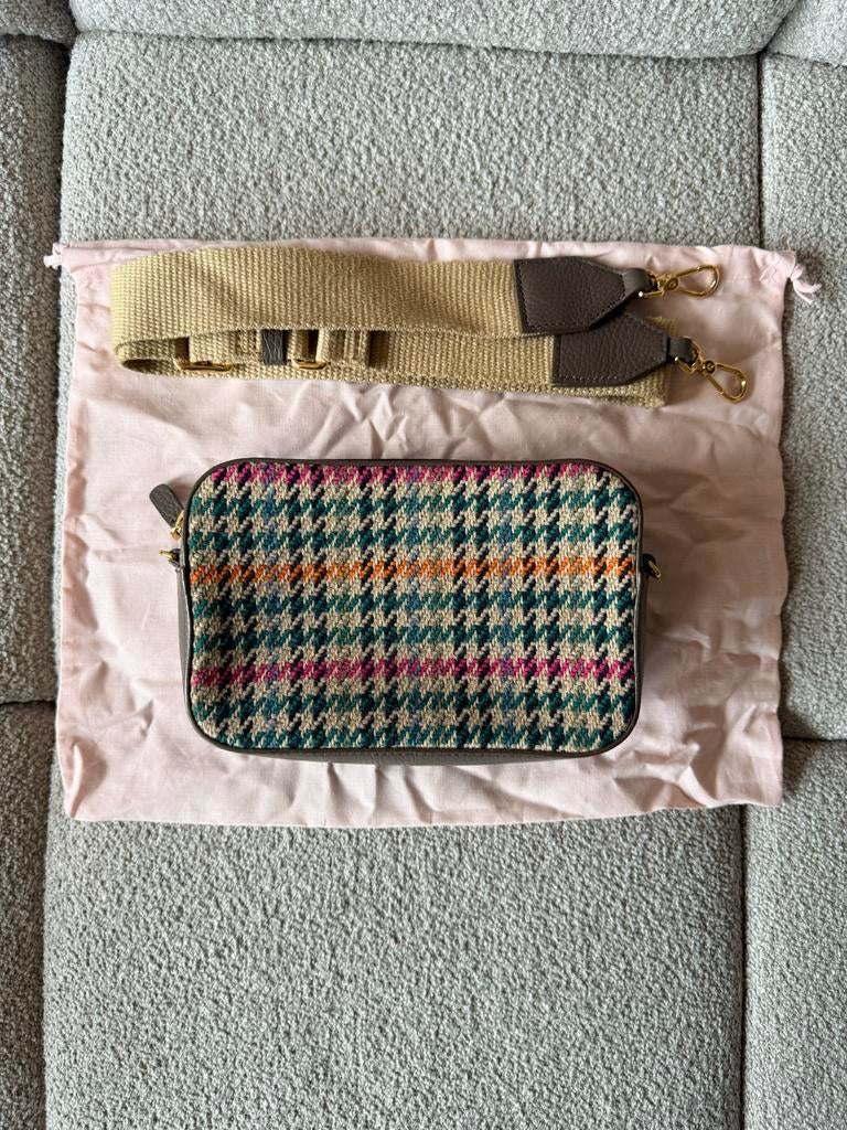 Coccinelle TEBE PIED DE POULE cross body  - Zo goed als nieu, Overige merken, Verzenden, Zo goed als nieuw, Leer