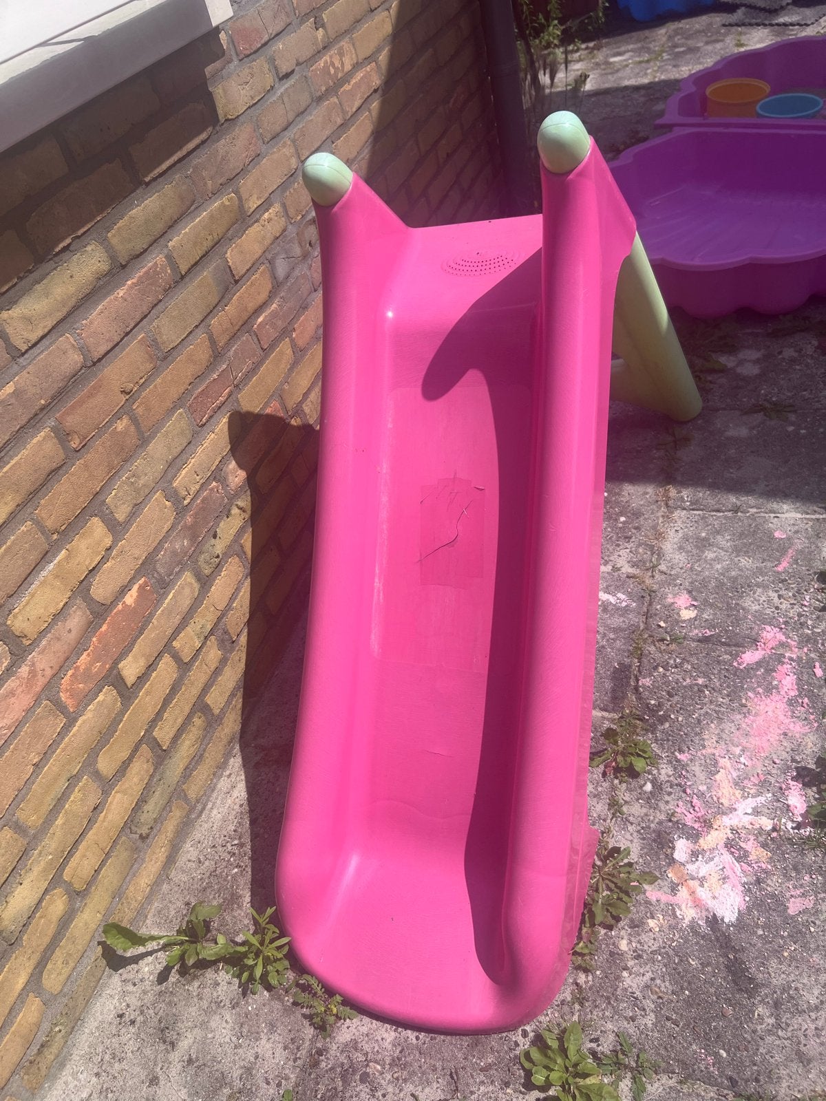 Roze kinder glijbaan, Kinderen en Baby's, Speelgoed | Buiten | Speeltoestellen, Ophalen, Gebruikt, Glijbaan