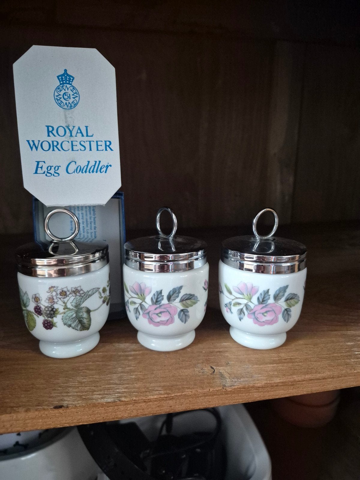 Royal Worcester Egg Coddlers - Set van 3, Overige typen, Ophalen of Verzenden, Zo goed als nieuw, Steen/keramiek