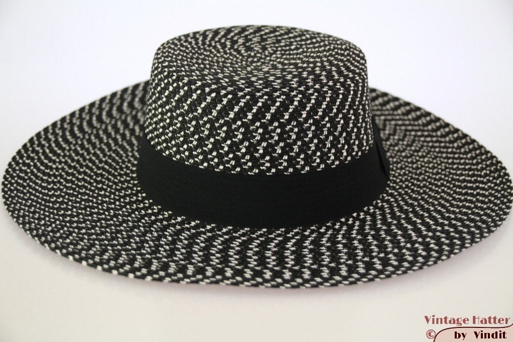 dames Zomer Floppy hoed Hawkins zwart-wit papier 53 - 57 new, Hoed, Hawkins, Nieuw, One size fits all