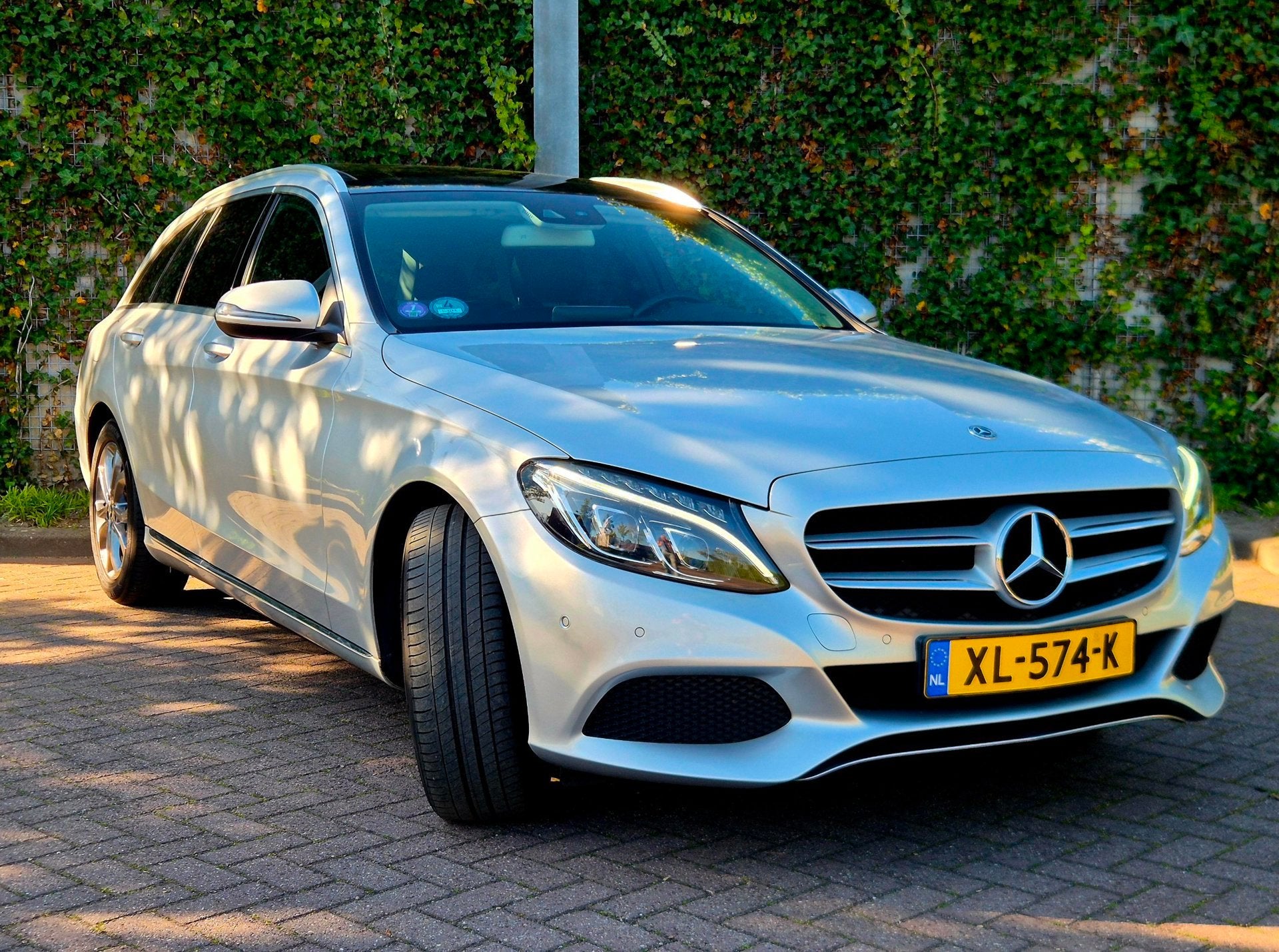 Mercedes-Benz C-klasse Estate 180 Business Solution | Pano |, Auto's, Mercedes-Benz, Automaat, Achterwielaandrijving, Leder en Stof
