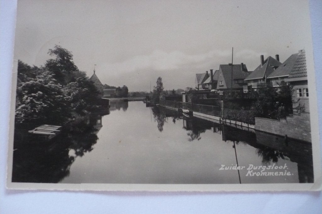fotokaart krommenie zuider durgsloot gelopen 1941, Verzamelen, Ansichtkaarten | Nederland, Verzenden, 1920 tot 1940, Gelopen, Noord-Holland