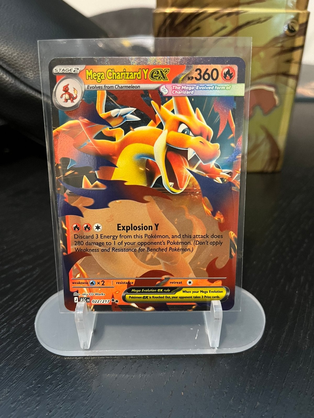 Mega Charizard Y Ex 022/217 Ascended Heroes, Hobby en Vrije tijd, Verzamelkaartspellen | Pokémon, Ophalen of Verzenden, Nieuw