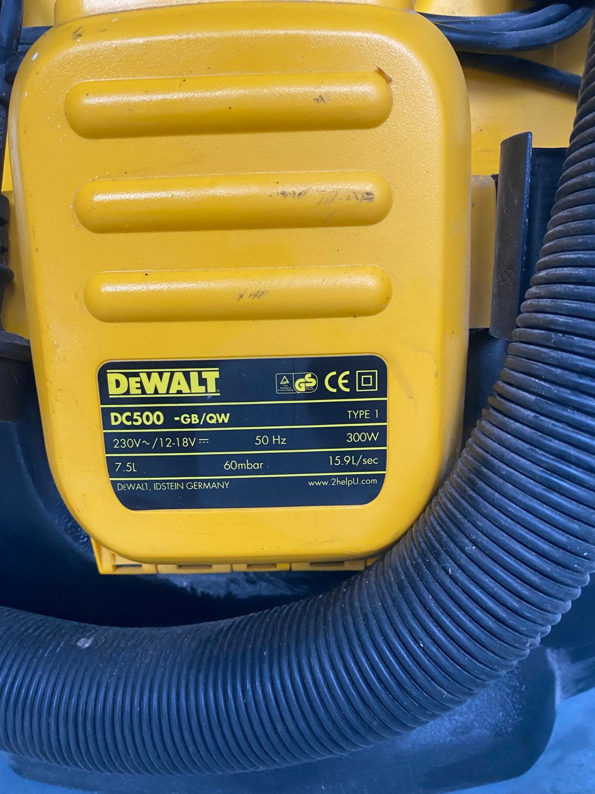 DeWalt DC500 Nat-/Droogzuiger - Zo goed als nieuw, Ophalen of Verzenden, Zo goed als nieuw, Waterstofzuiger