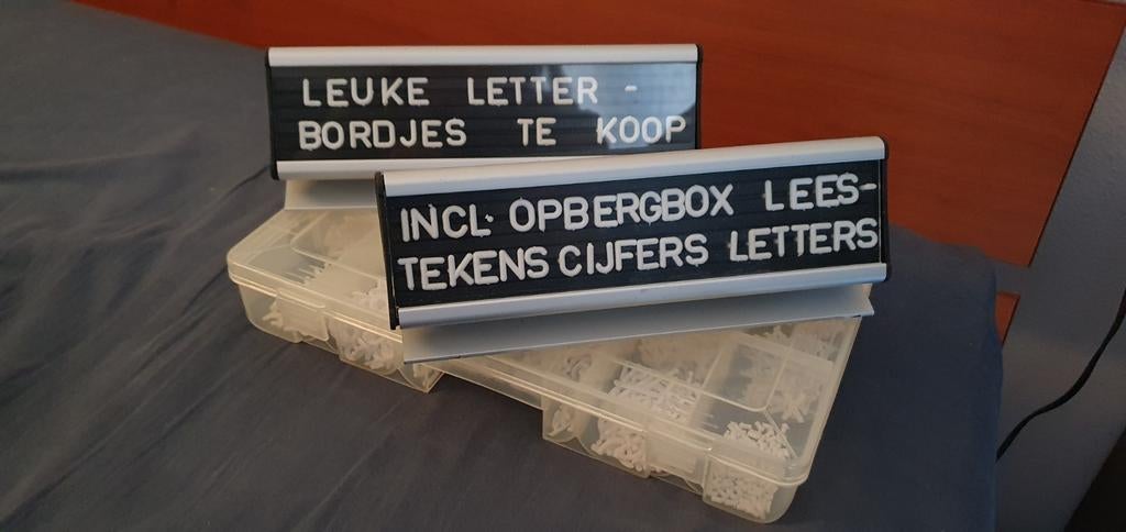 2 letterbordjes met opbergbox, Tickets en Kaartjes, Eén persoon