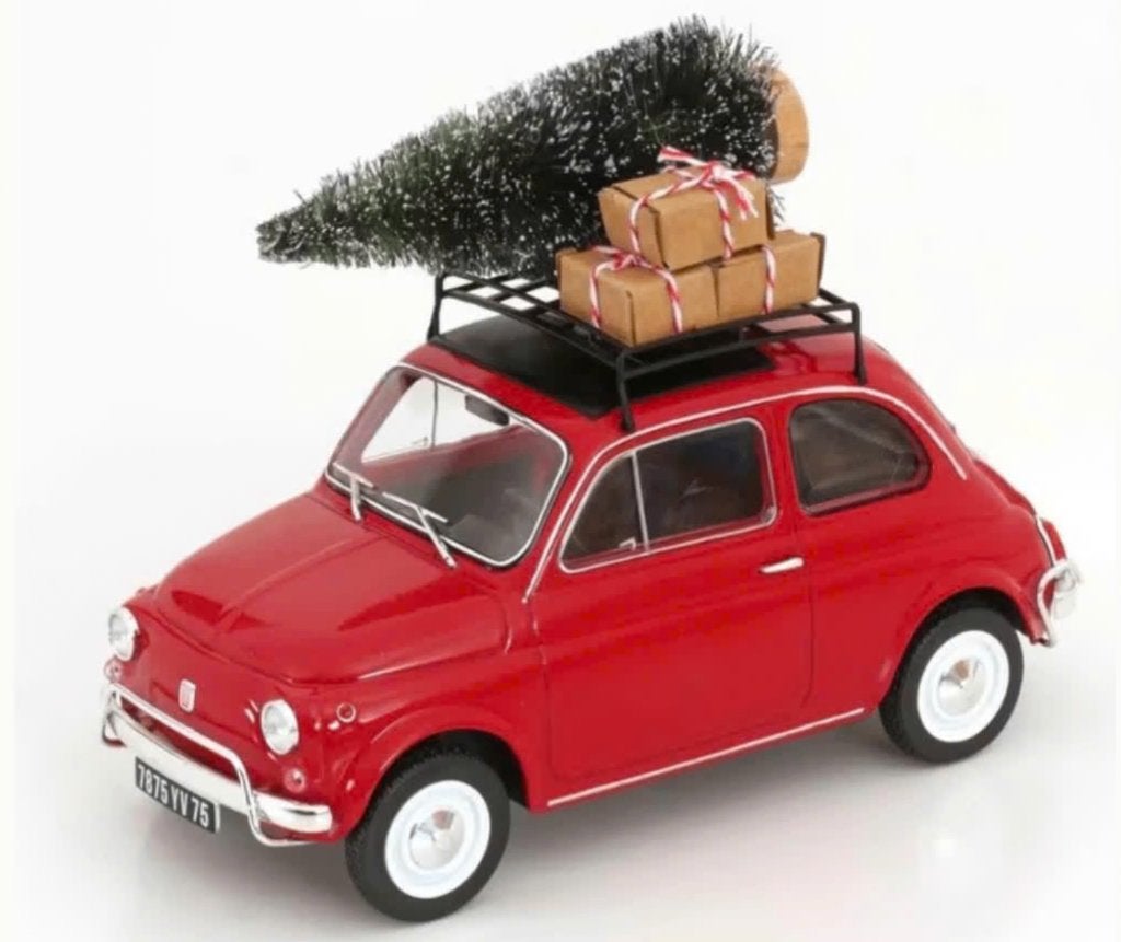 Fiat 500 L 1968 Rood KERSTMIS EDITIE 1/18 NOREV ref. 187779, Verzenden, Nieuw, Auto, Norev
