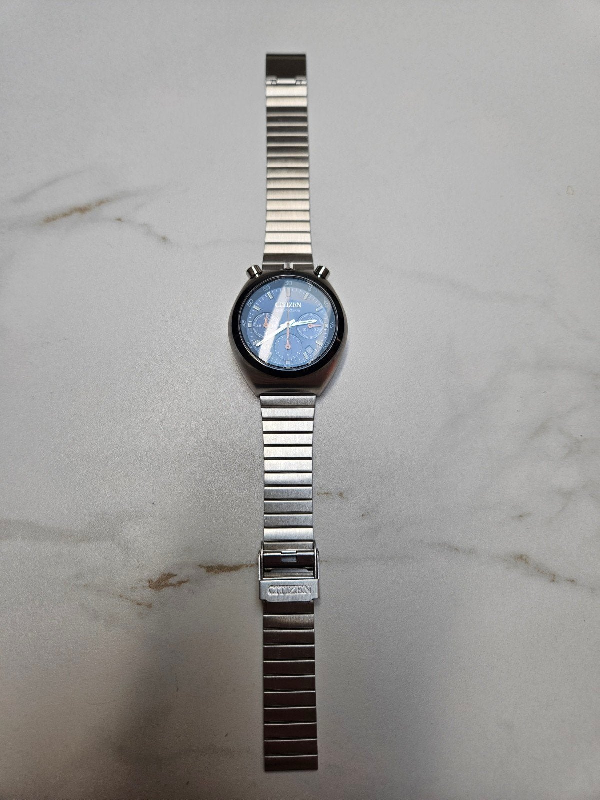 Citizen AN3660-81L chronograaf, Sieraden, Tassen en Uiterlijk, Horloges | Dames, Ophalen of Verzenden, Zo goed als nieuw, Staal