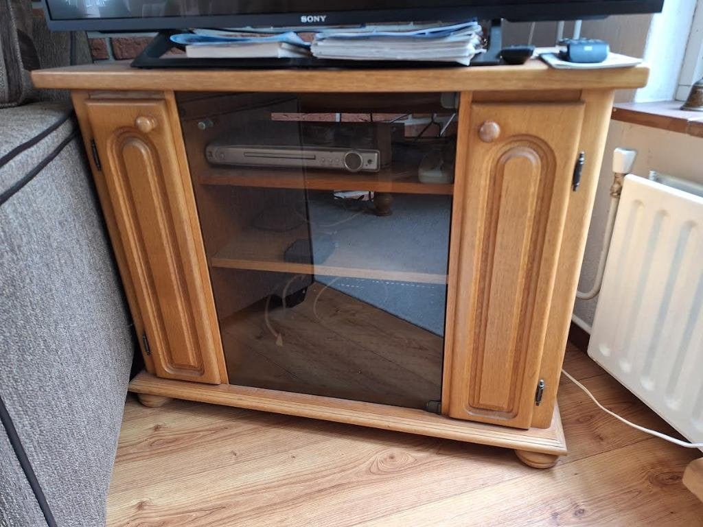 Kleine vitrinekast, Ophalen, Blank eiken, 50 tot 100 cm, Minder dan 100 cm