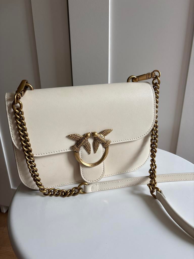 Pinko Love Bag schoudertas, Sieraden, Tassen en Uiterlijk, Overige merken, Beige, Ophalen of Verzenden, Zo goed als nieuw