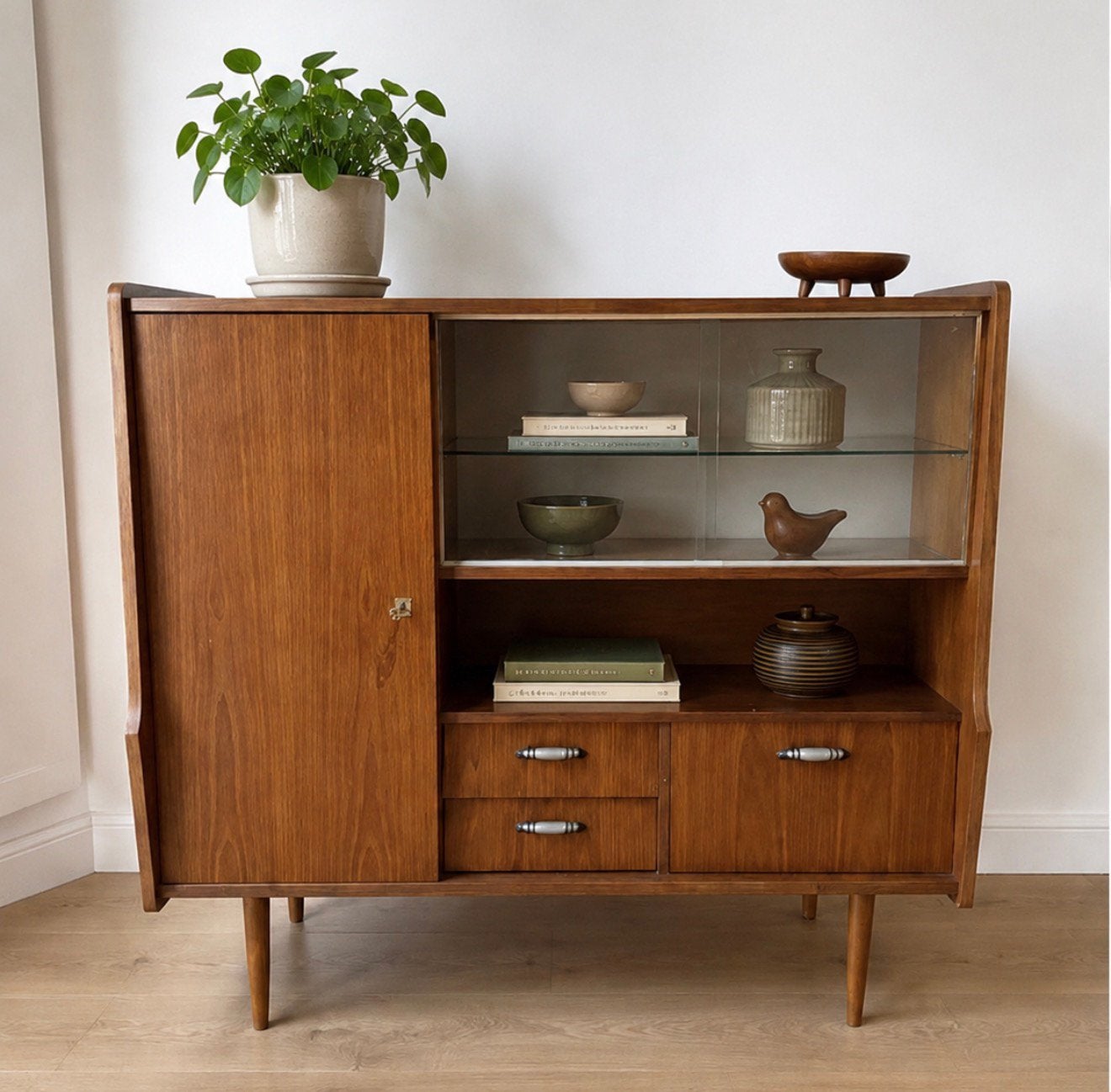 Vintage Gebr. Verhoeff kast – model AFRO 142, Vintage, 100 tot 150 cm, Vintage, Vintage