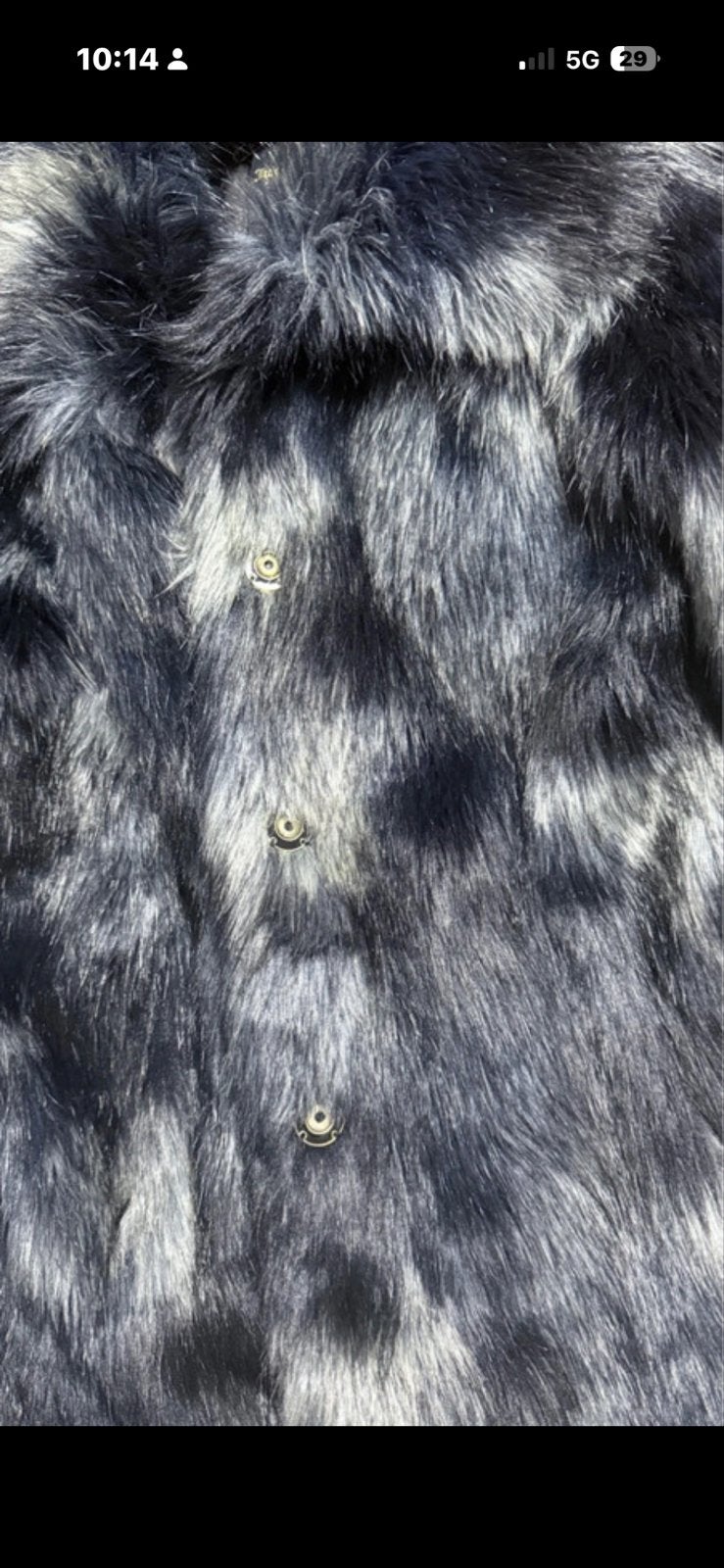 Juicy Couture Zwart/Wit Faux Fur Jas Maat XL, Kleding | Dames, Ophalen of Verzenden, Zo goed als nieuw, Maat 46/48 (XL) of groter