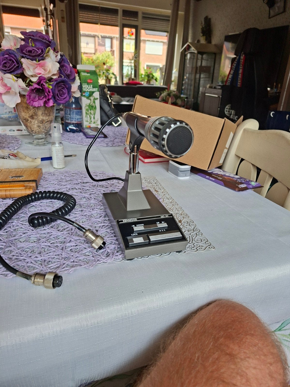 Kenwood MC 60 microfoon - Zo goed als nieuw, rookvrij, Telecommunicatie, Zenders en Ontvangers, Ophalen, Zo goed als nieuw
