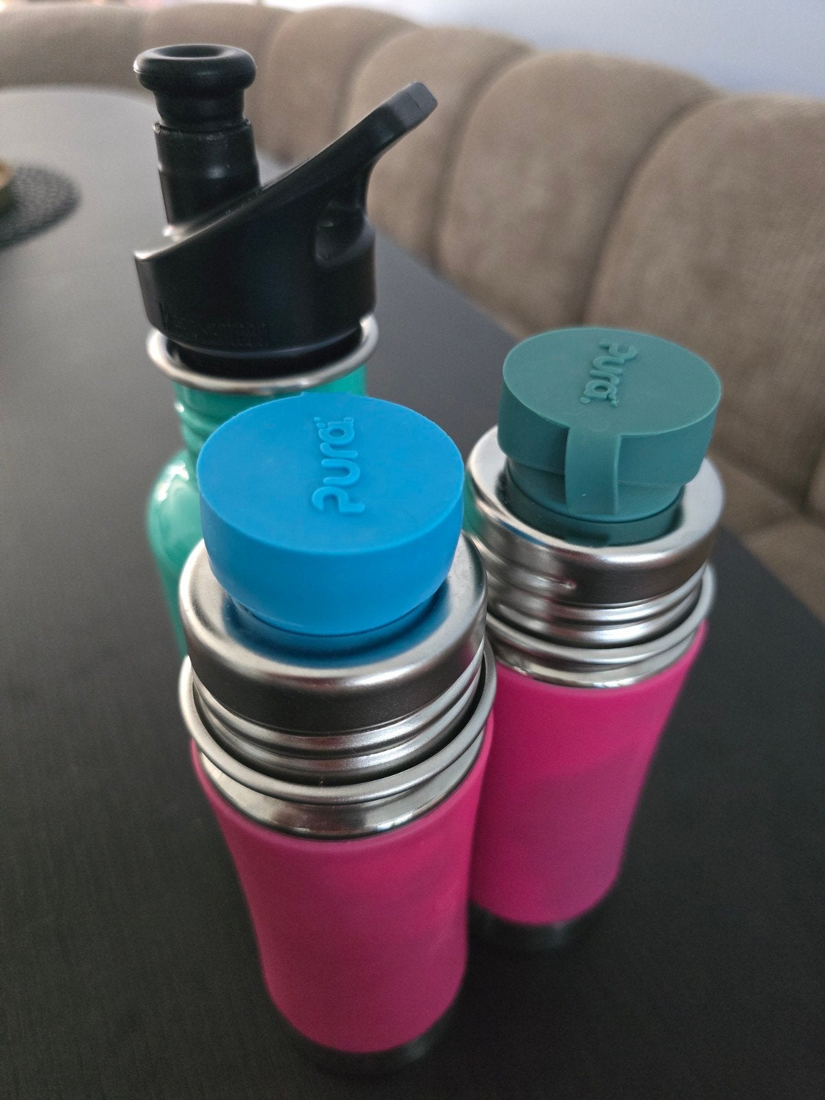 Klean Kanteen en Pura RVS drinkflessen (3 stuks), Ophalen of Verzenden, Metaal, Meerkleurig, Overige merken