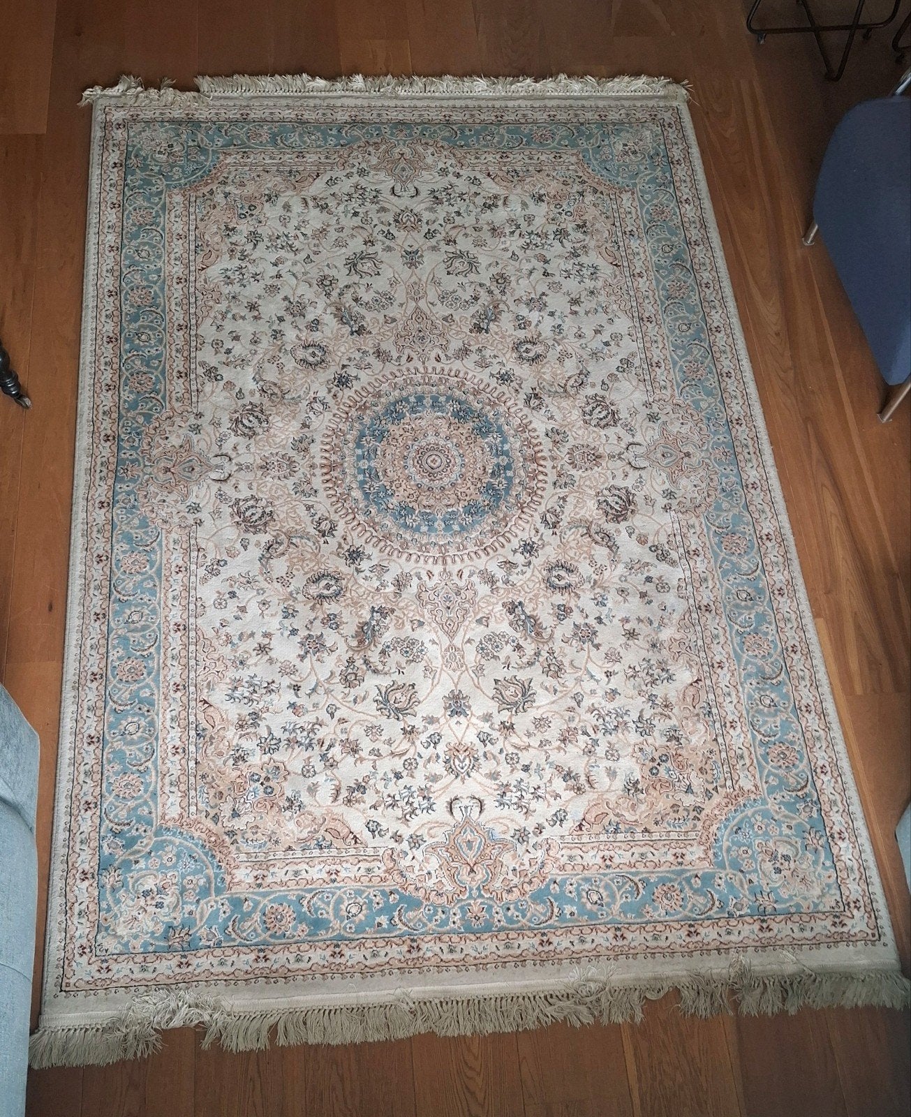 Rugvista Semerkand Negar vloerkleed crème/blauw 230x160cm, Huis en Inrichting, Ophalen, Gebruikt, 150 tot 200 cm, 200 cm of meer