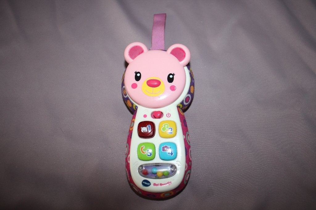 Vtech Bel beertje  - roze baby telefoon, Ophalen of Verzenden, Gebruikt, 6 maanden tot 2 jaar