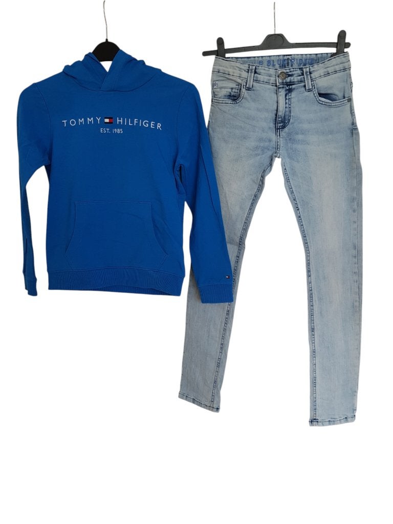 Mooie blauwe WE Blue Ridge skinny stretch jeans maat 152., Broek, Verzenden, Zo goed als nieuw, Blue Ridge