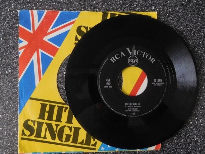 Elvis Presley - no more La Paloma& sentimental (vanaf € 4,00, Cd's en Dvd's, Vinyl Singles, Ophalen of Verzenden, Gebruikt, 7 inch