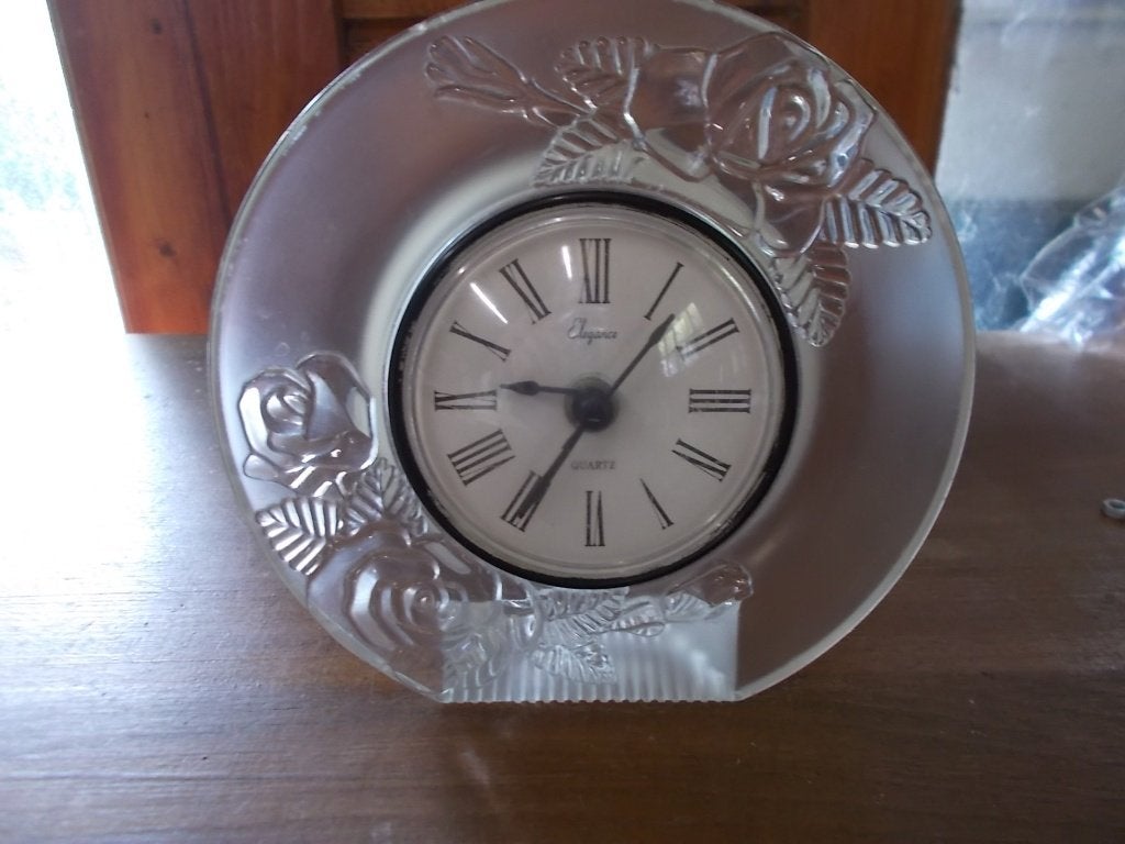 🕰️ Brocant klokje met bloemen., Ophalen of Verzenden
