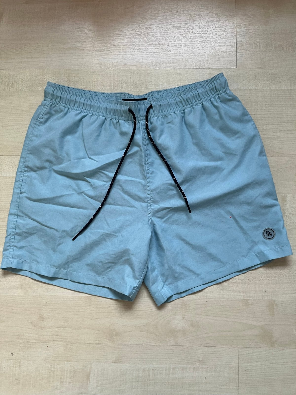 Lichtblauwe zwembroek met trekkoord maat M, Ophalen of Verzenden, Maat 48/50 (M), Blauw, Zwemshort
