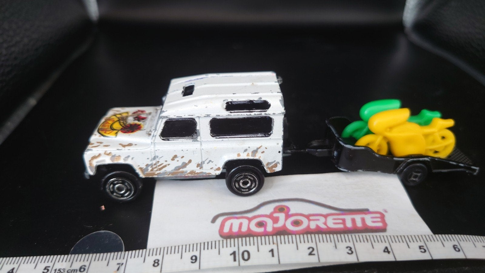 Majorette Land Rover met motor Trailer, Hobby en Vrije tijd, Modelauto's | 1:87, Ophalen of Verzenden, Zo goed als nieuw, Auto