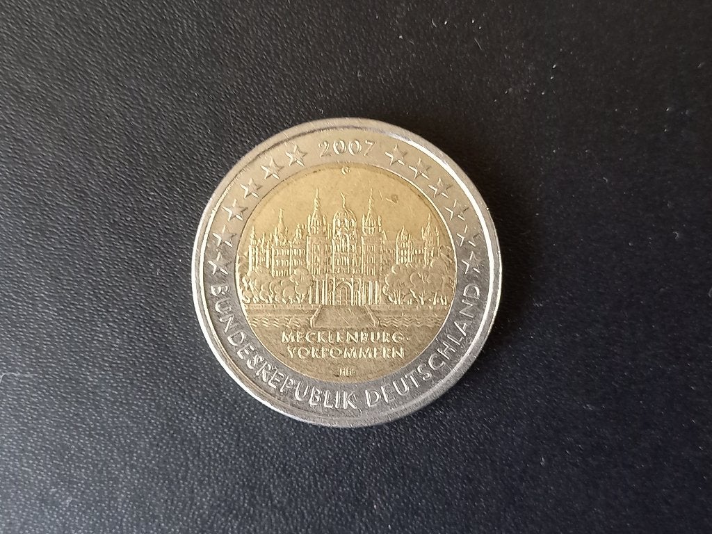 025: 2 Euromunt:  Duitsland 2007 Mecklenburg-Vorpommern, Verzenden, Duitsland, 2 euro, Losse munt