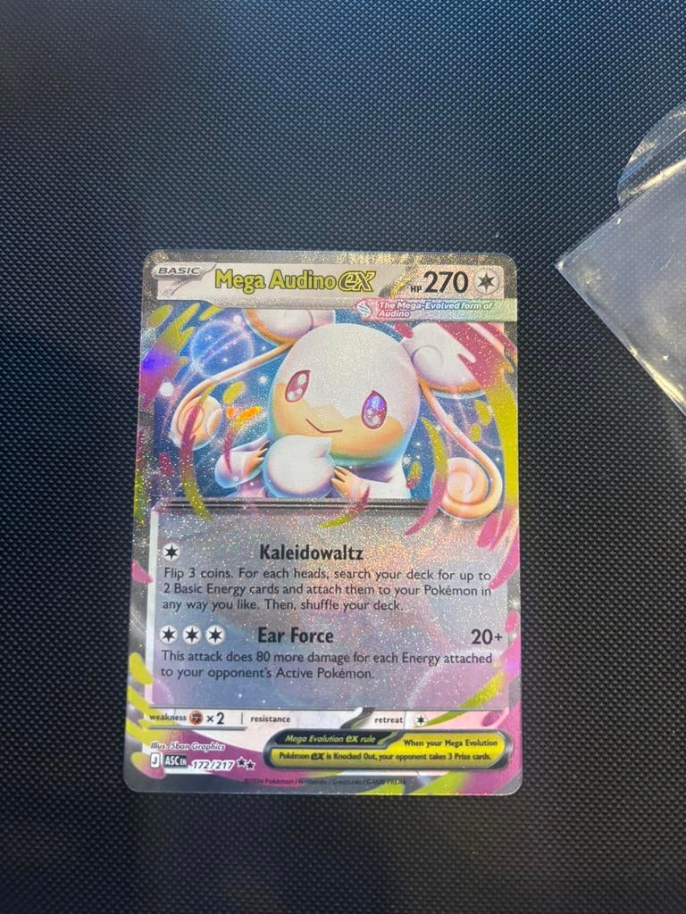 Mega Audino EX 172/217 ASC, Ophalen of Verzenden, Zo goed als nieuw