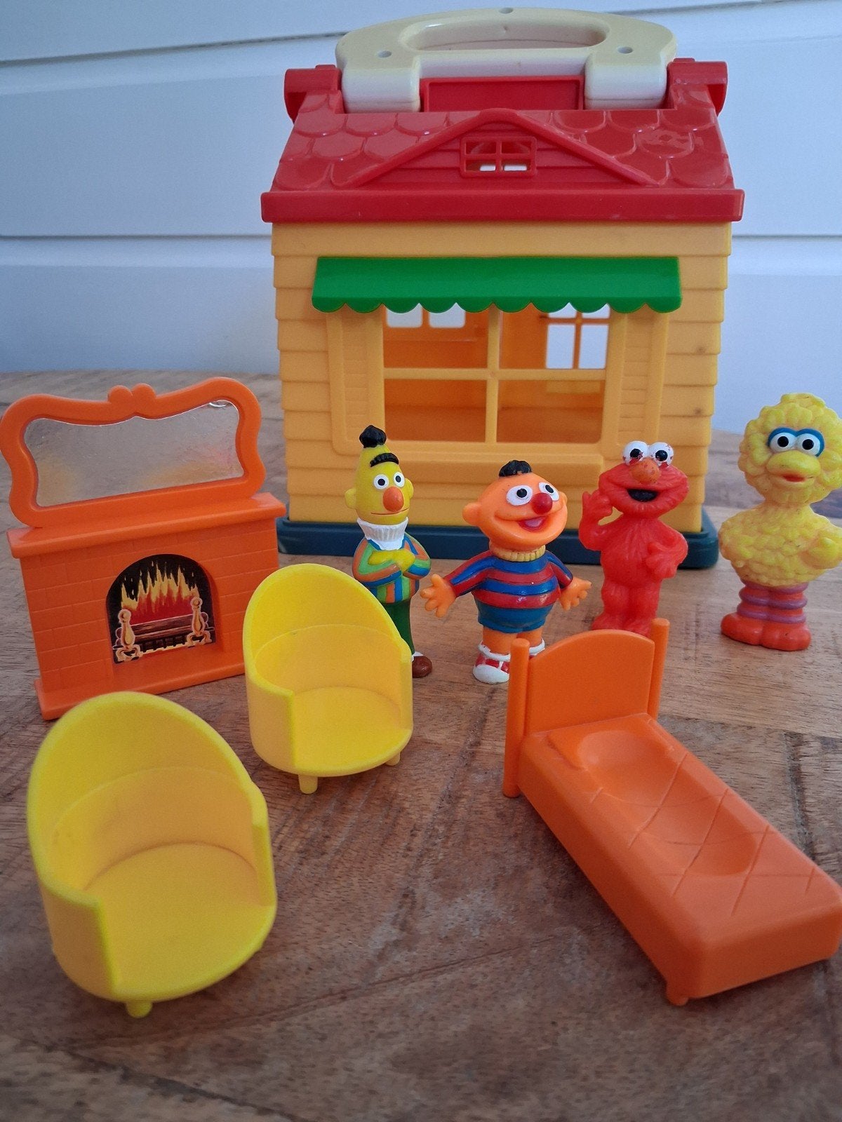 Tyco Vintage Sesamstraat Meeneemhuis incl figuren oa Ernie, Verzamelen, Ophalen of Verzenden