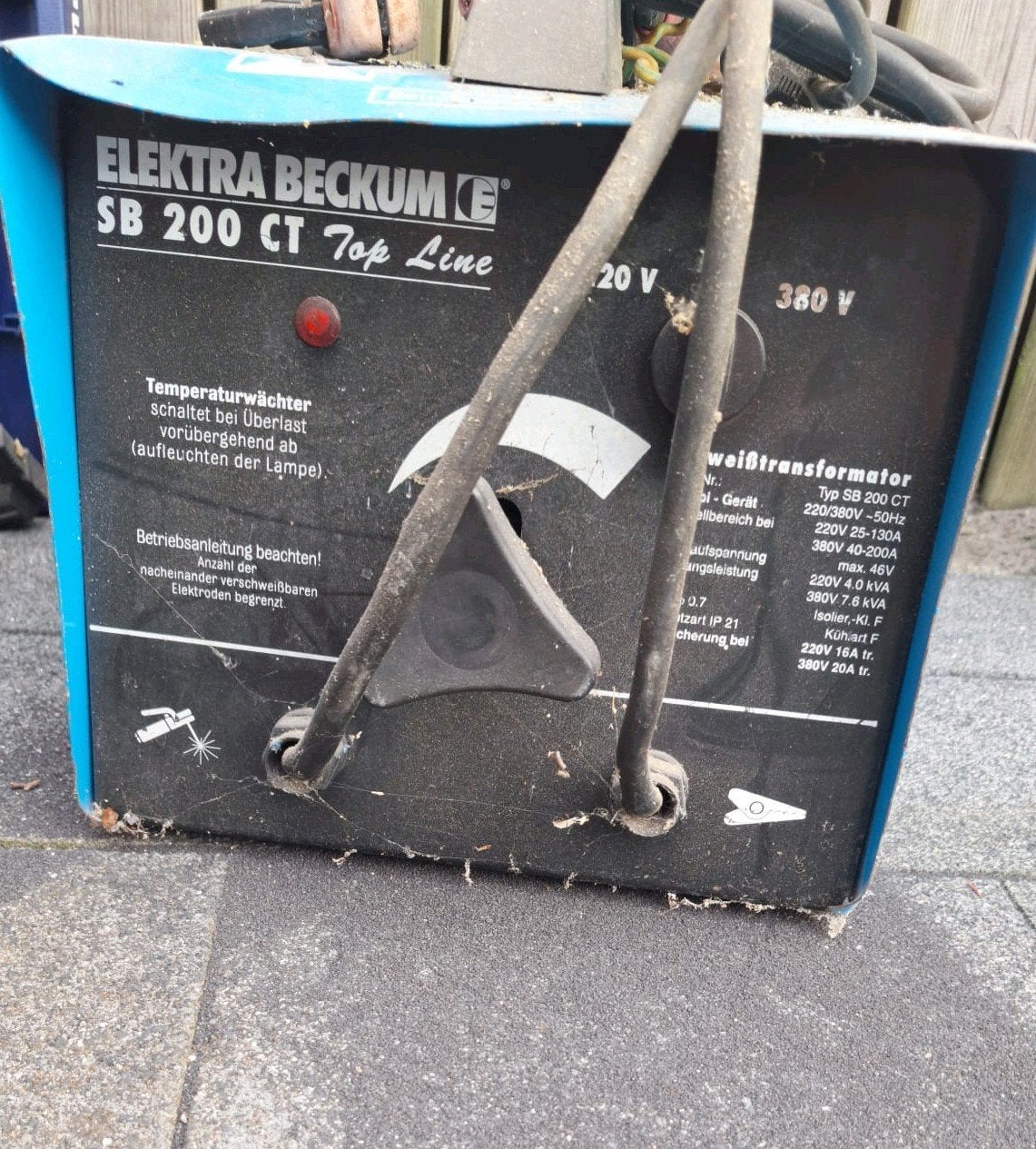 Elektra Beckum Lasapparaat SB 200 CT Top Line, Doe-het-zelf en Verbouw, Gereedschap | Lasapparaten, Ophalen, Gebruikt, 150 tot 250 ampère