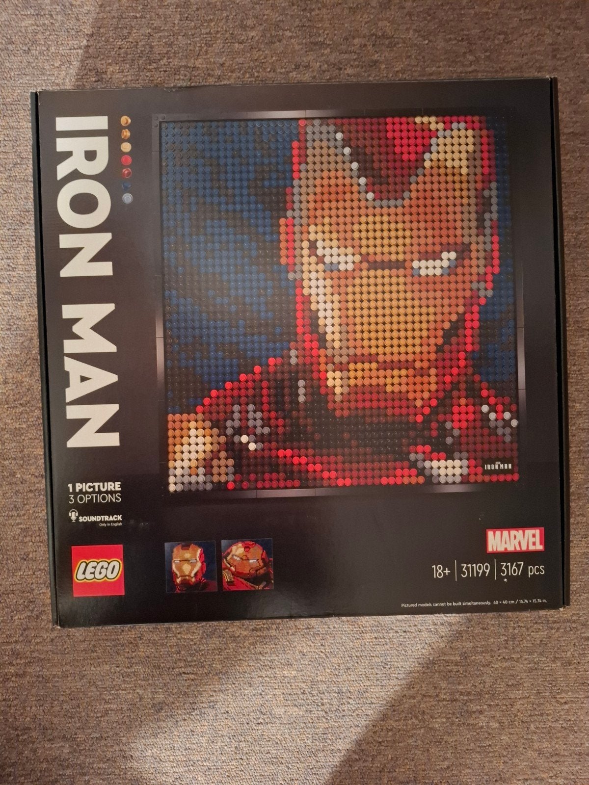 LEGO Art Marvel Studios Iron Man (31199) - Nieuw in doos, Ophalen of Verzenden, Nieuw