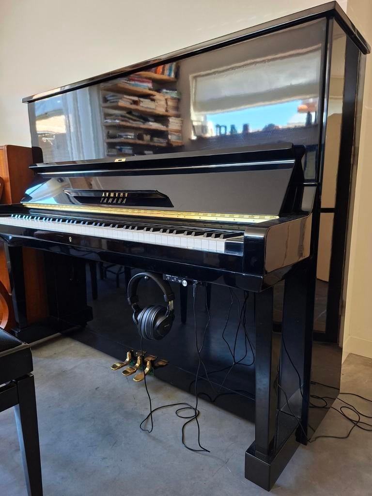 Yamaha U3 silent piano gereviseerd, Muziek en Instrumenten, Gebruikt, Zwart, Ophalen of Verzenden, Piano