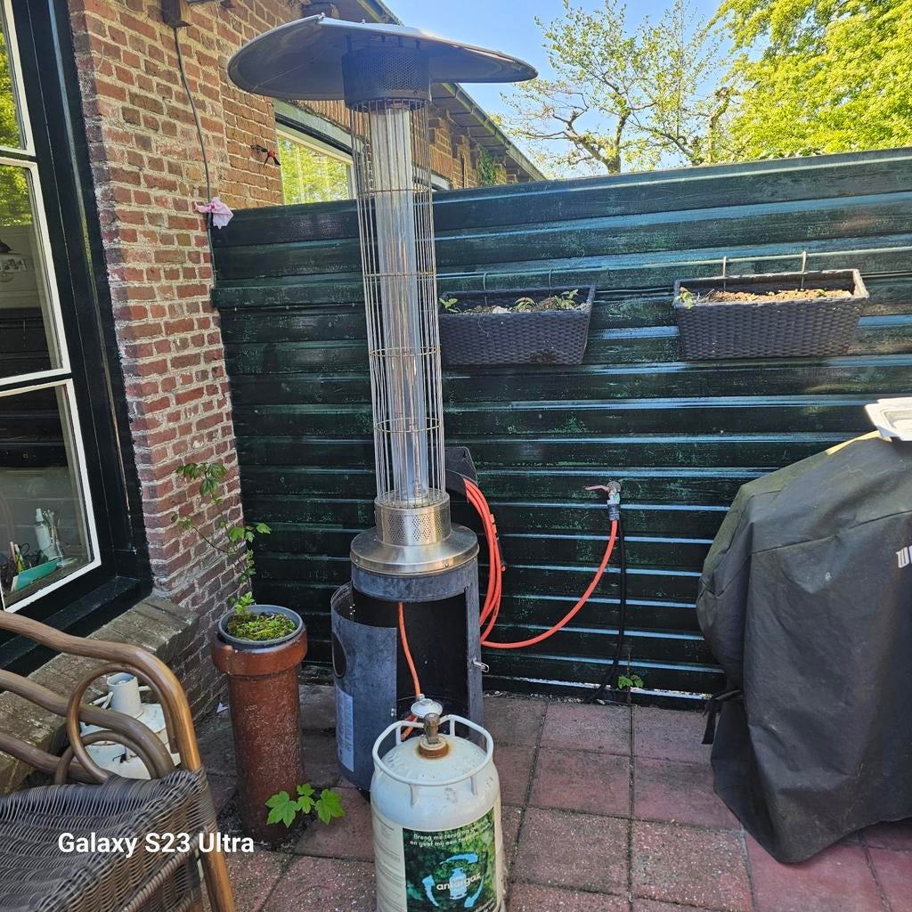 Terrasverwarming op gas - Heerlijk warm buiten!, Tuin en Terras, Ophalen of Verzenden, Gebruikt, Gas, Vloer