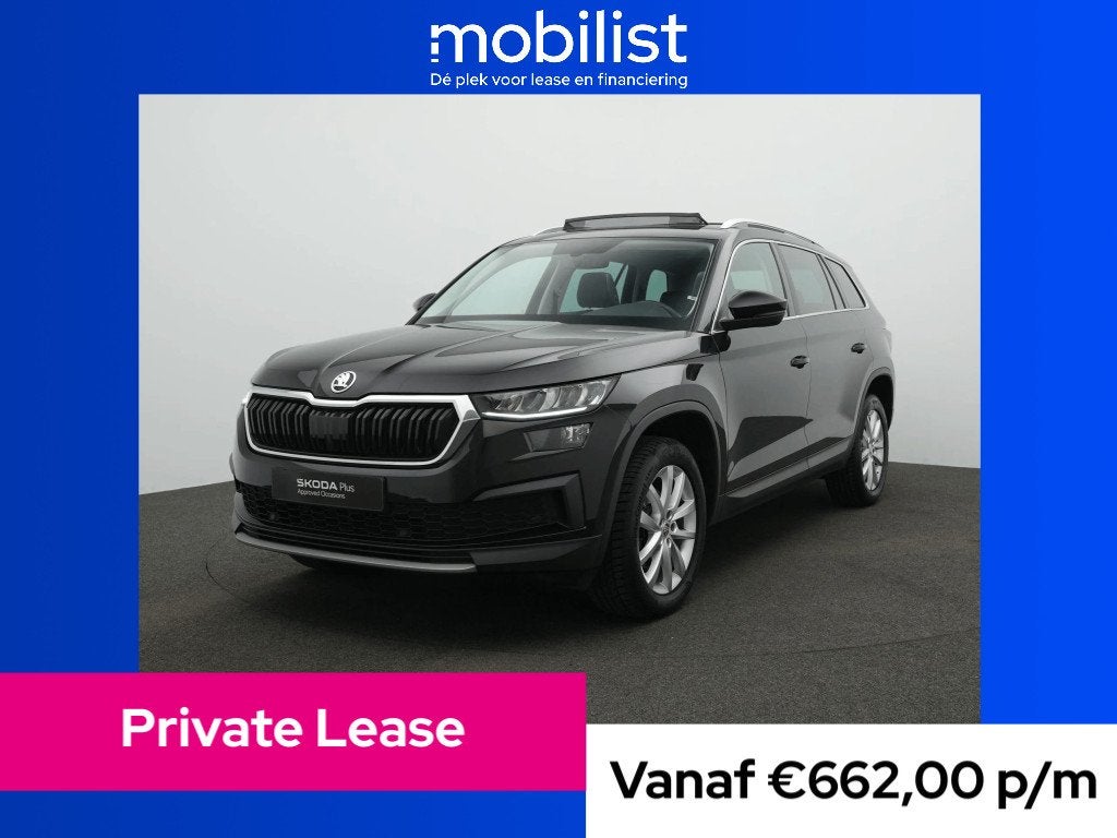 Skoda Kodiaq 1.5 TSI 150 pk DSG Business Edition (bj 2023), 150 pk, Zwart, Bedrijf, Automatische klimaatregeling