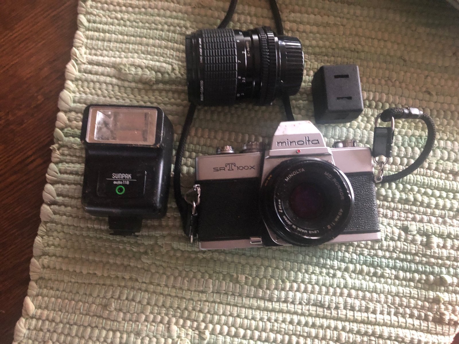 Minolta SRT 100X Spiegelreflexcamera met accessoires, Audio, Tv en Foto, Ophalen of Verzenden, Gebruikt, Spiegelreflex, Minolta