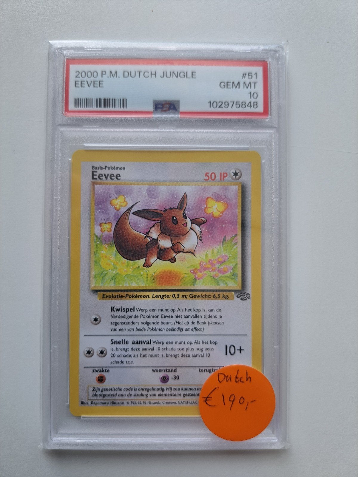 Eevee #51 jungle - Nederlands - PSA10, Ophalen of Verzenden, Zo goed als nieuw
