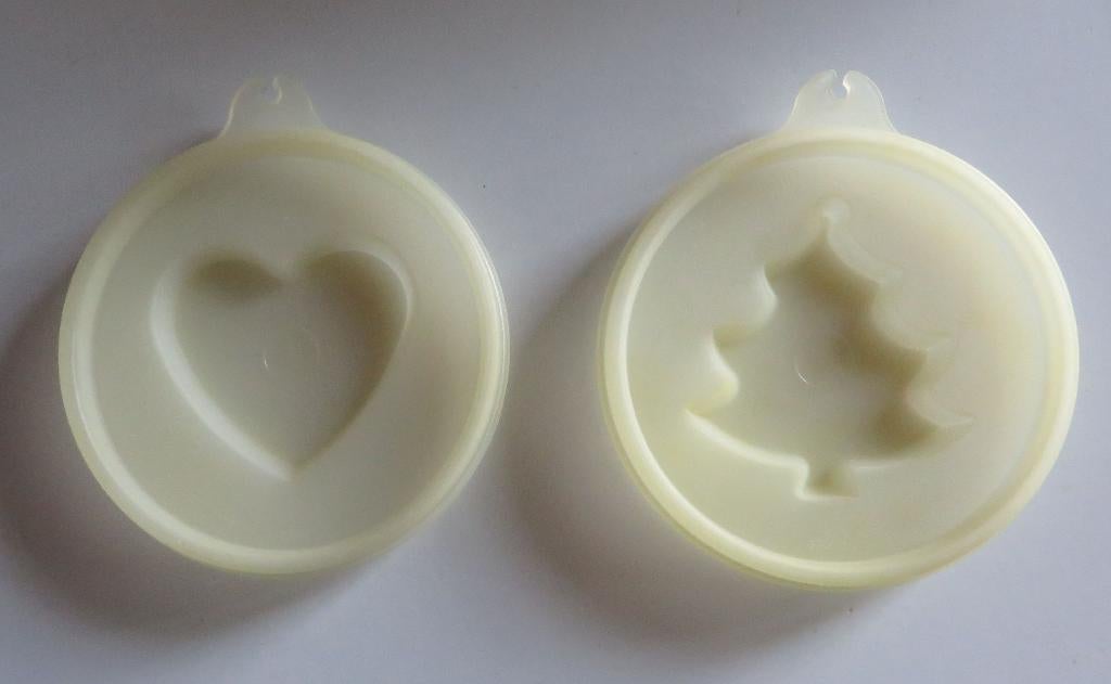 Tupperware deksels hart en kerstboom, Ophalen, Gebruikt, Wit, Overige typen