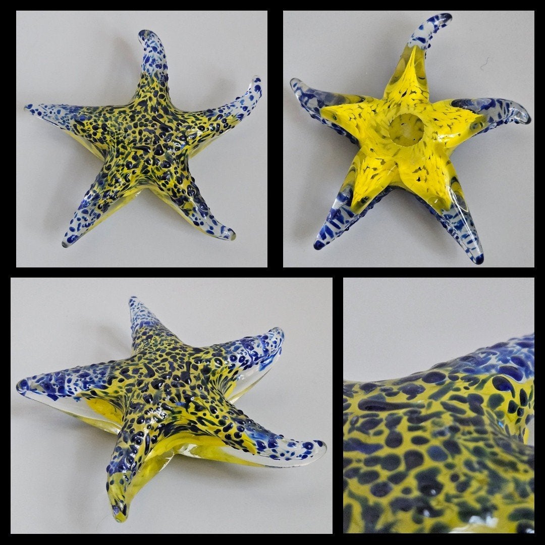 Murano stijl glazen sculptuur, zeester. Presse-papier, Ophalen of Verzenden