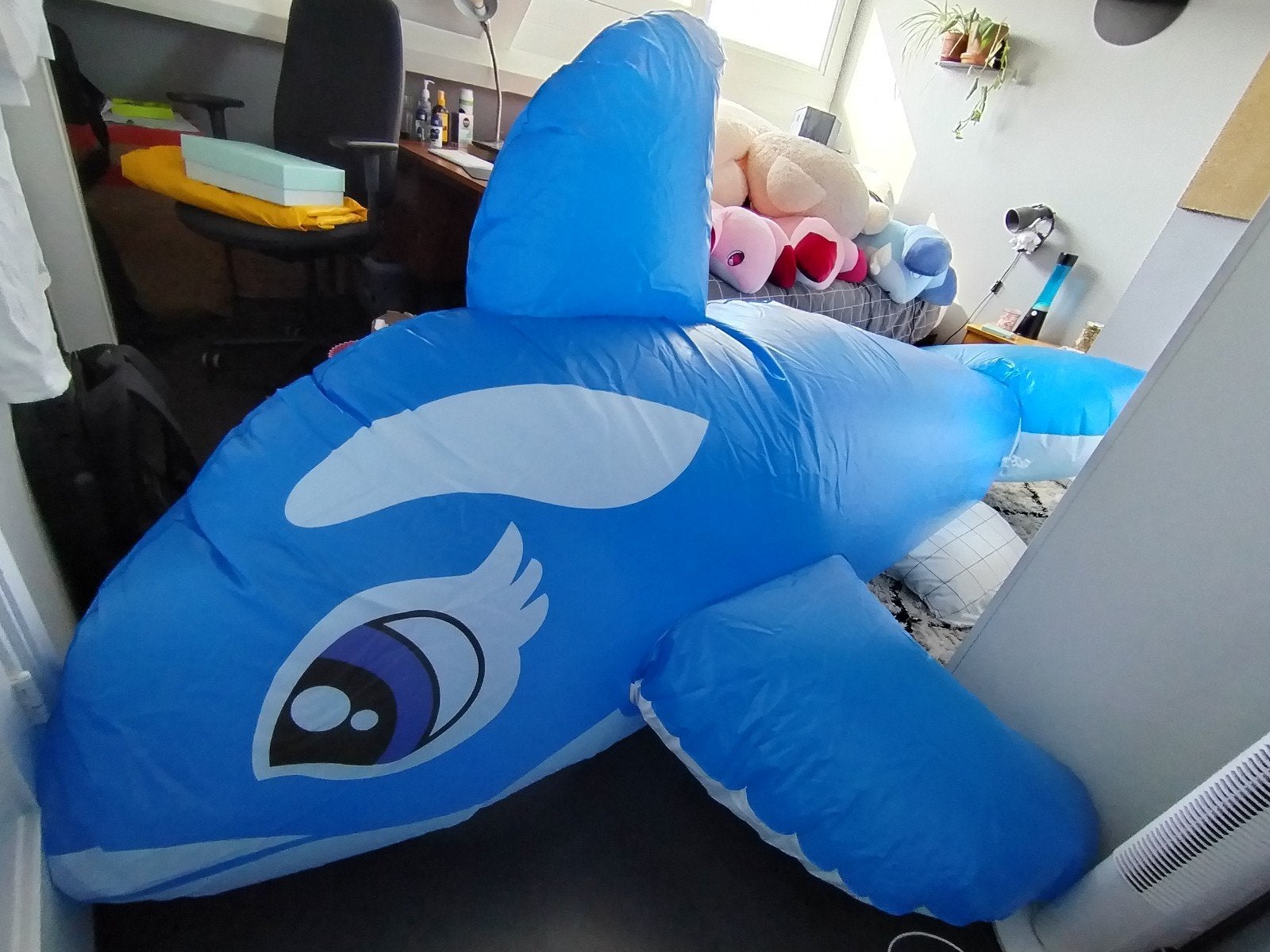3 meter opblaasbare blauwe walvis - HARD PVC / CUSTOM RARE, Ophalen of Verzenden, Zo goed als nieuw