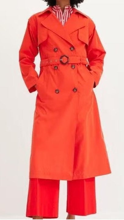 Trenchcoat jas in rood afritsbaar kort lang maat 48, Bonprix, Maat 46/48 (XL) of groter, Nieuw, Ophalen of Verzenden