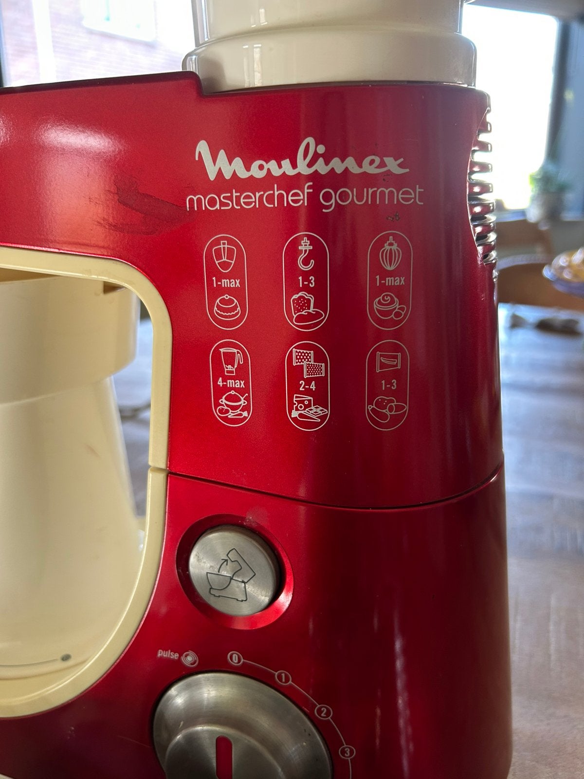 Moulinex masterchef gourmet ROOD, 3 tot 4 liter, Ophalen, Gebruikt, 3 snelheden of meer