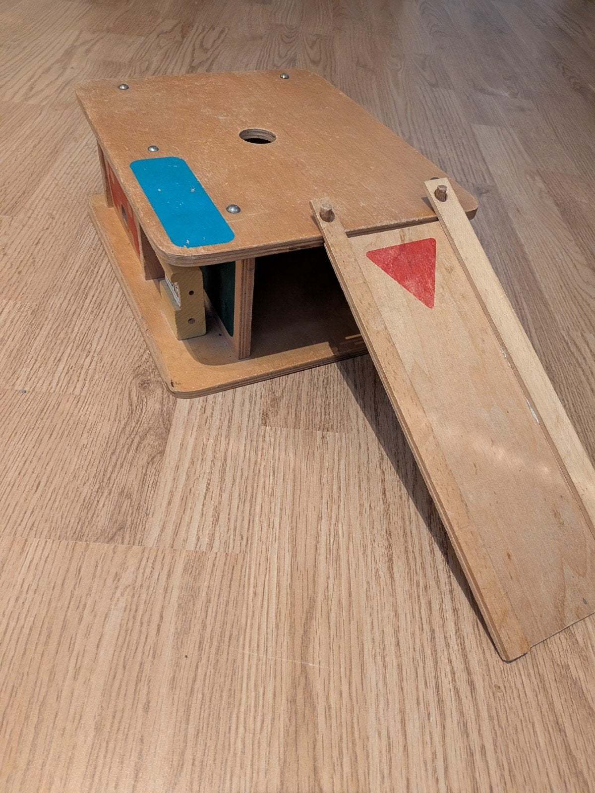 Vintage Sio houten garage met oprit, Ophalen of Verzenden, Gebruikt, Overige typen